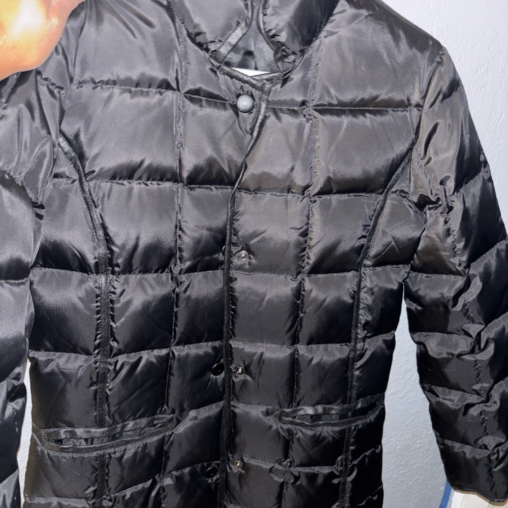 Via Spiga Womens Black Puffer Jacket